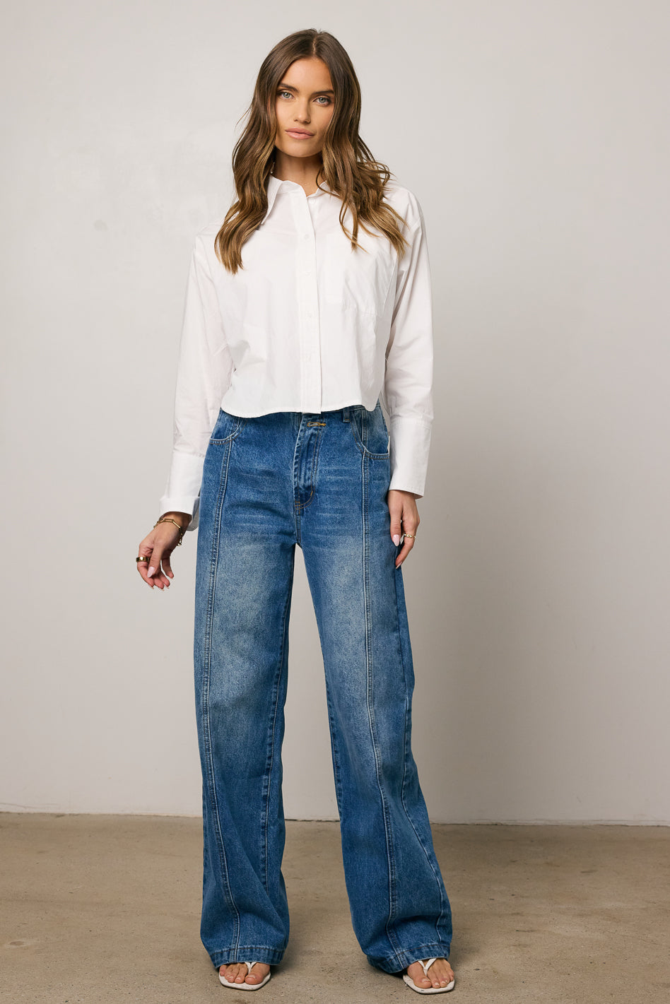 Wren Medium Wash Baggy Jeans - FINAL SALE