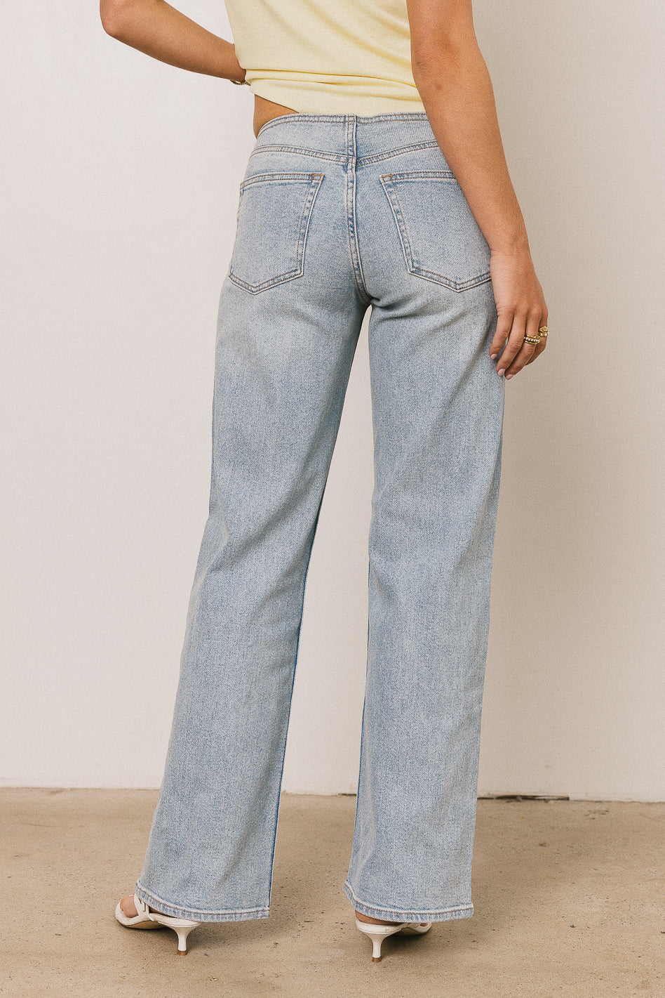 Livy No Waistband Straight Leg Jeans in Light Wash - FINAL SALE