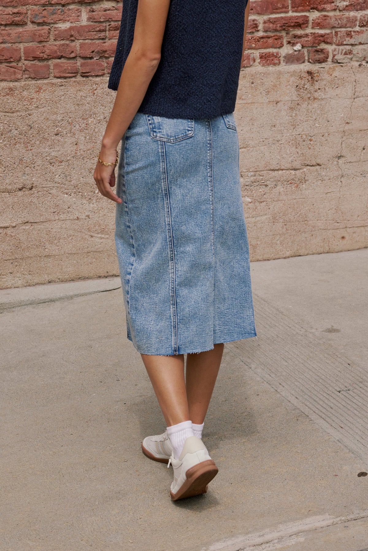 Aliza Denim Midi Skirt - FINAL SALE