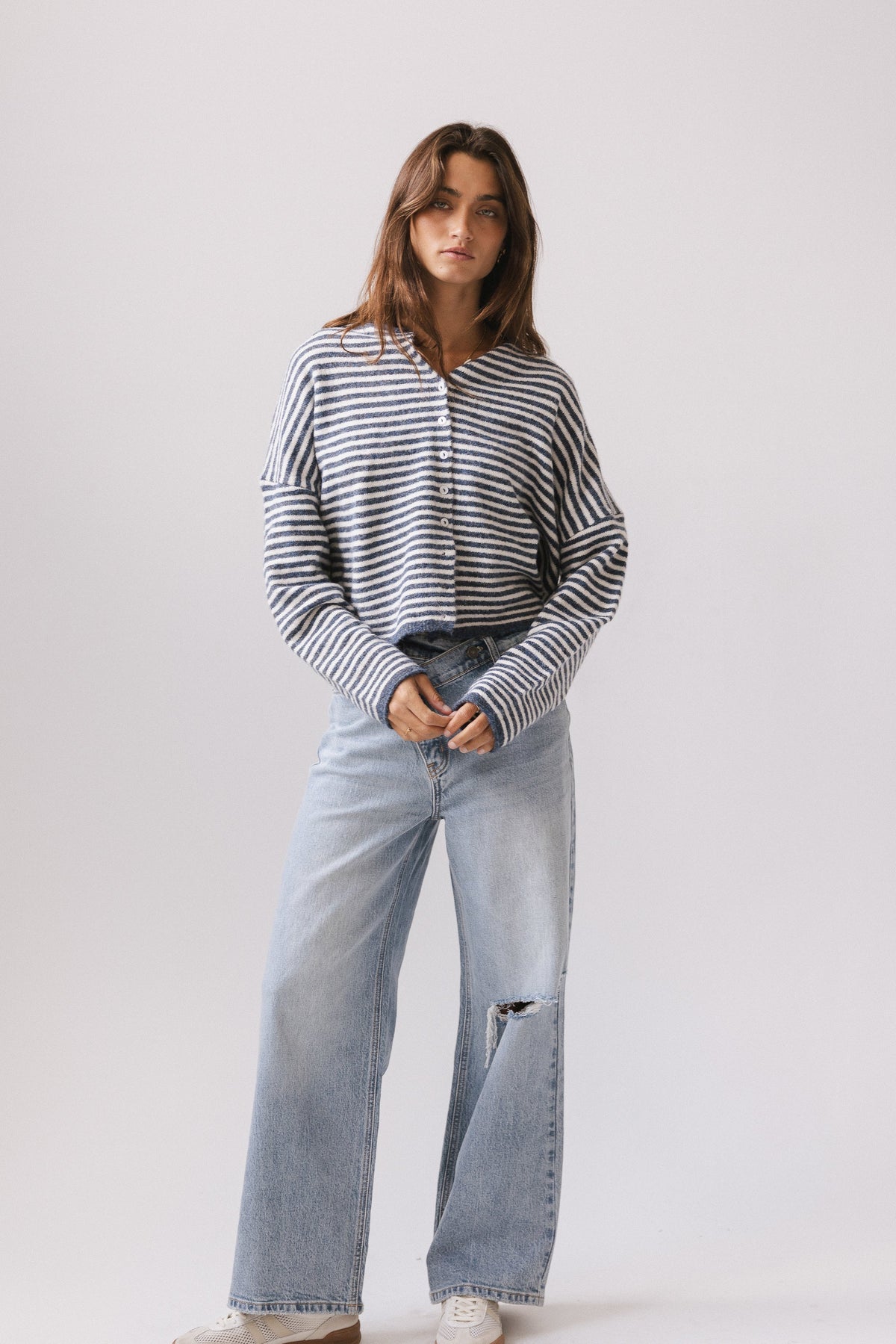 Lyla Crossover Wide Leg Jeans - FINAL SALE