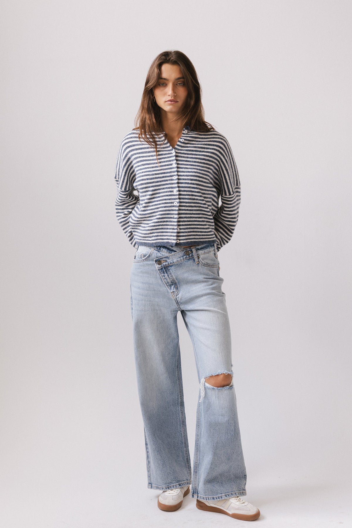 Lyla Crossover Wide Leg Jeans - FINAL SALE