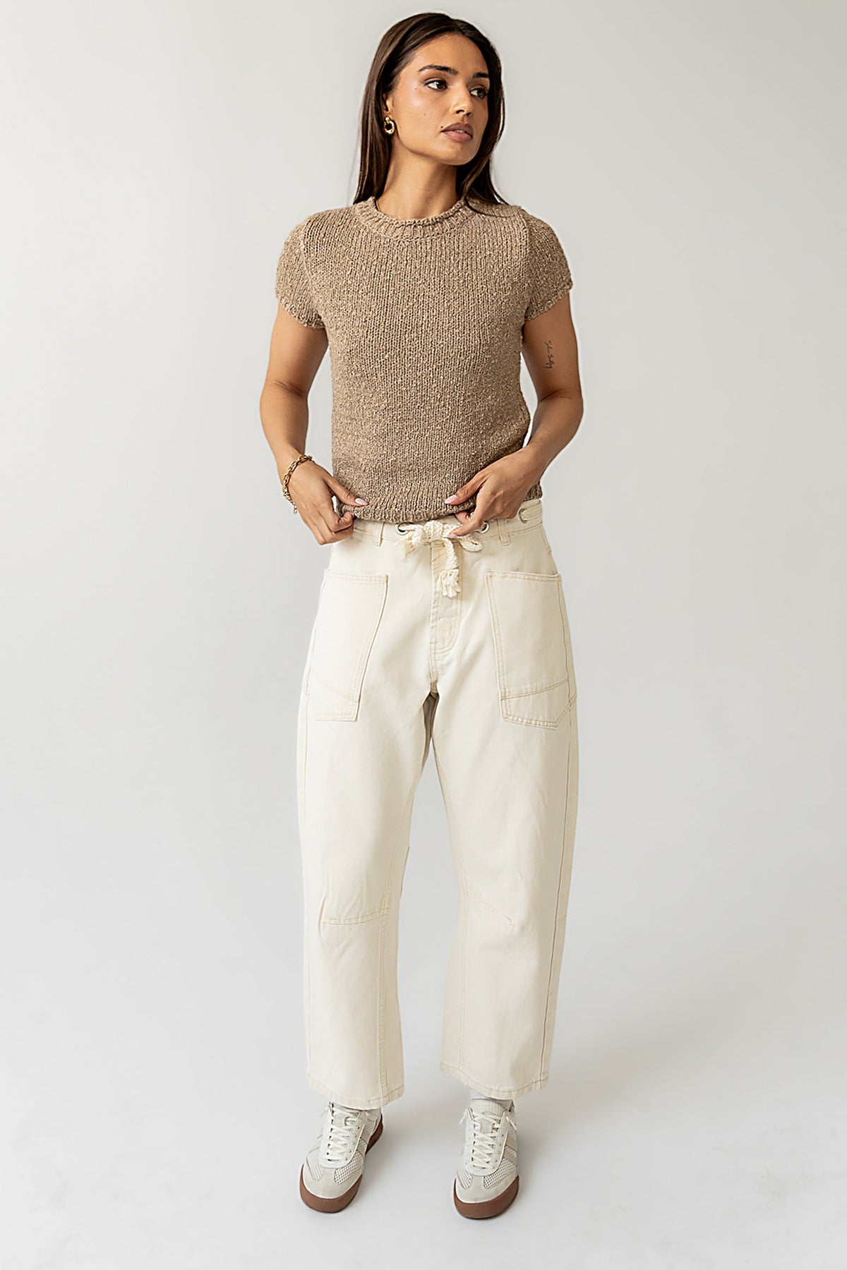 Zoey Knit Sweater in Taupe - FINAL SALE