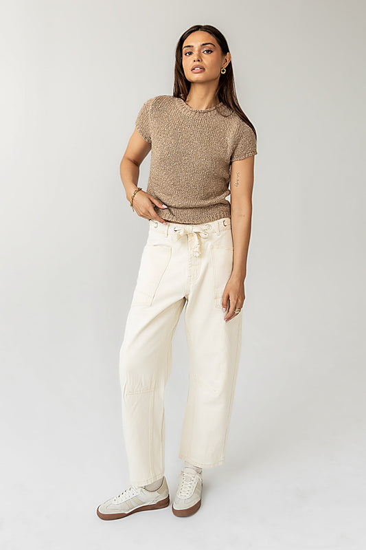 Zoey Knit Sweater in Taupe - FINAL SALE