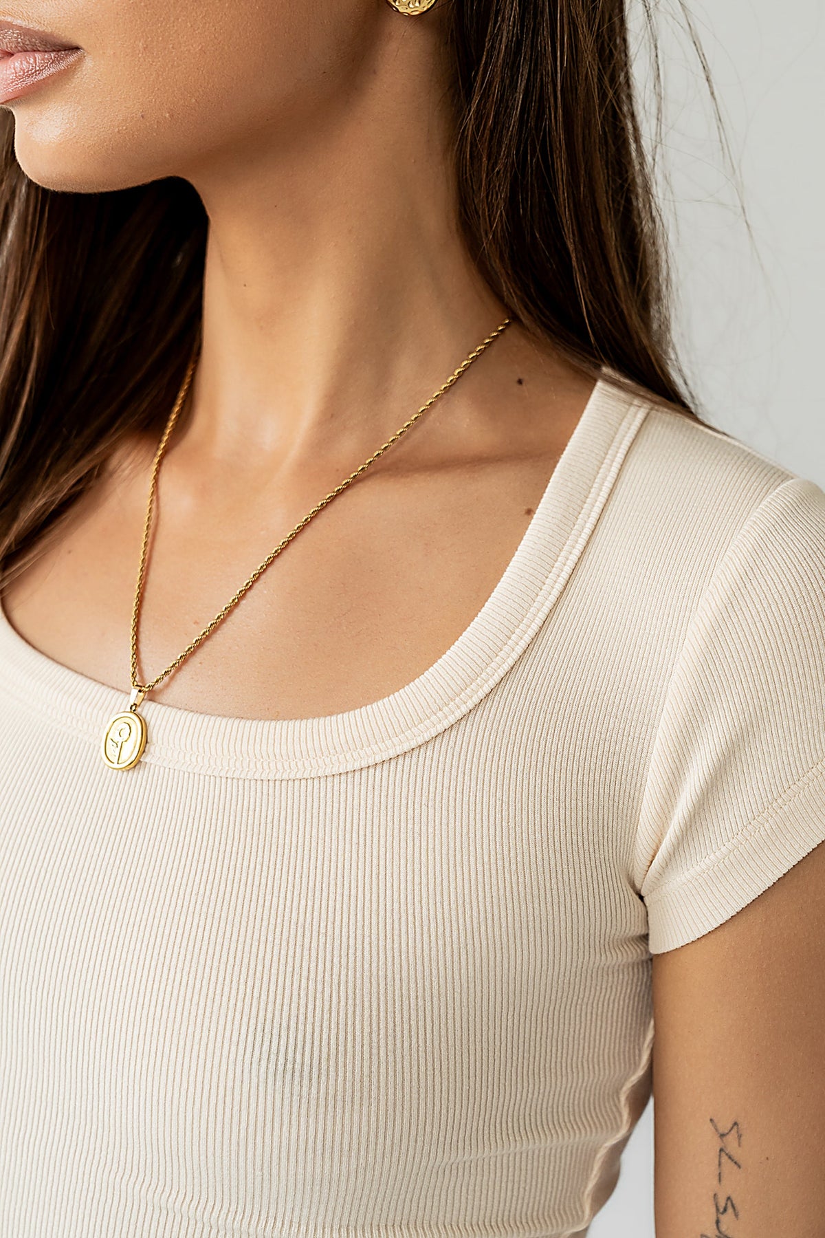 Freya Ribbed Top in Ecru