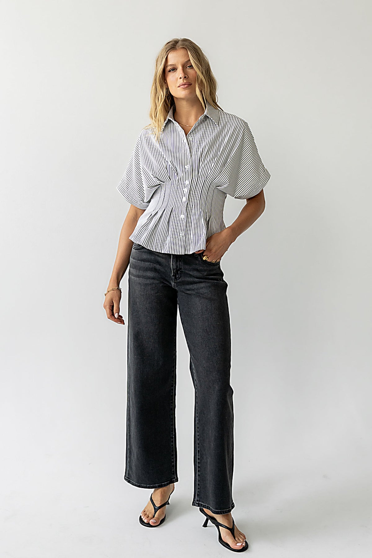 Sloane Wide Leg Jeans in Black - FINAL SALE
