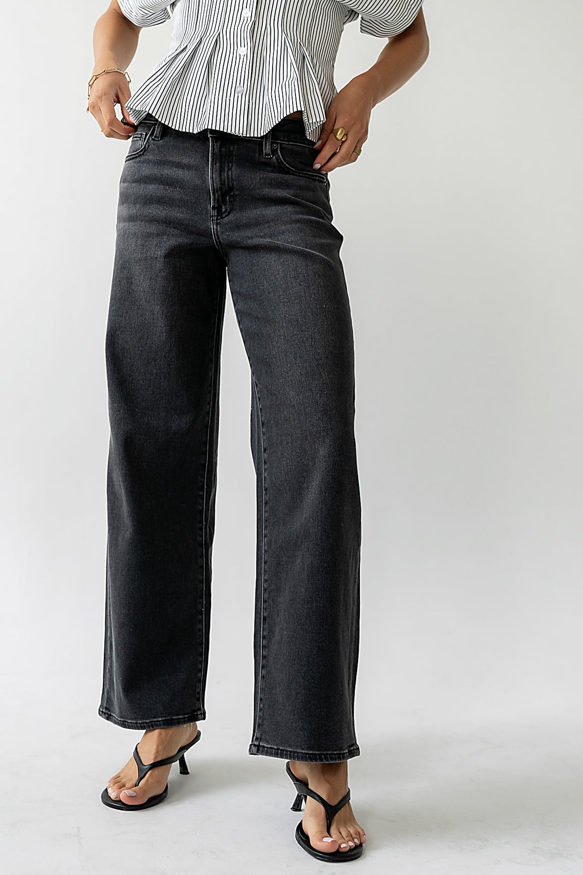 Sloane Wide Leg Jeans in Black - FINAL SALE