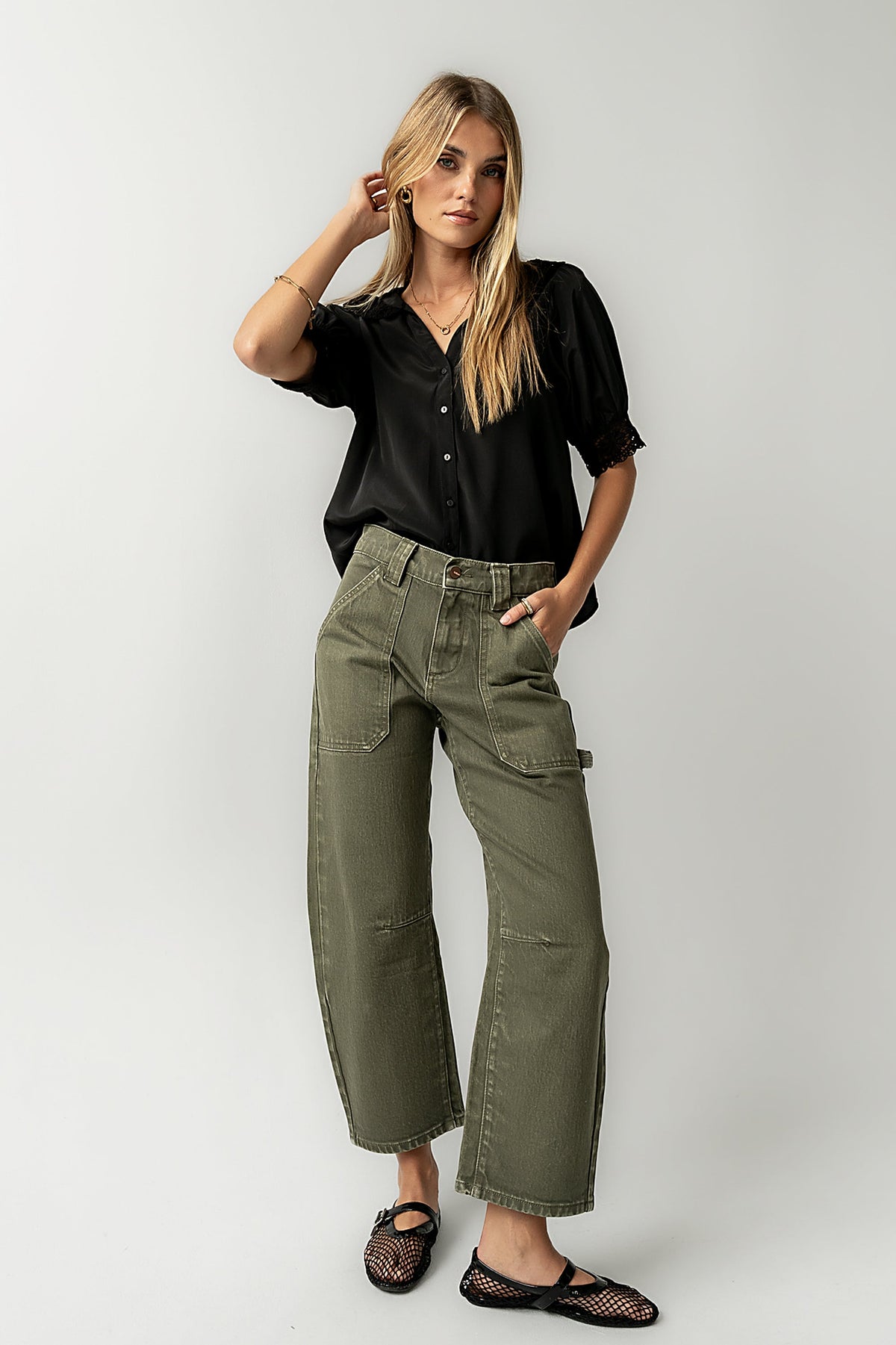 Zayne Button Up in Black - FINAL SALE