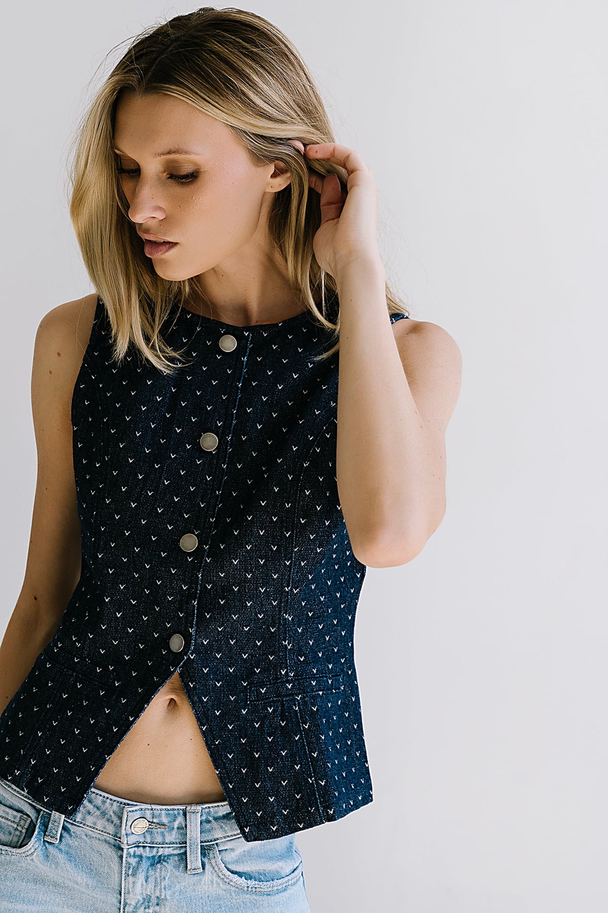 Caroline Denim Vest - FINAL SALE