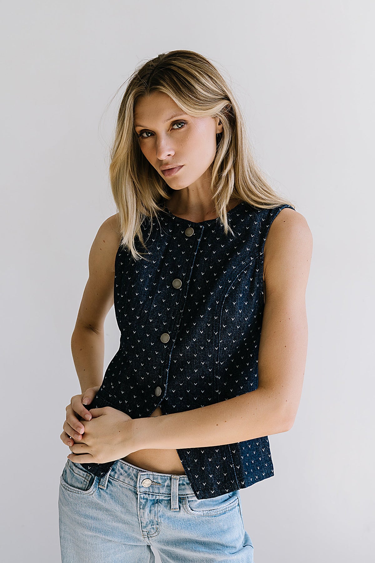 Caroline Denim Vest - FINAL SALE