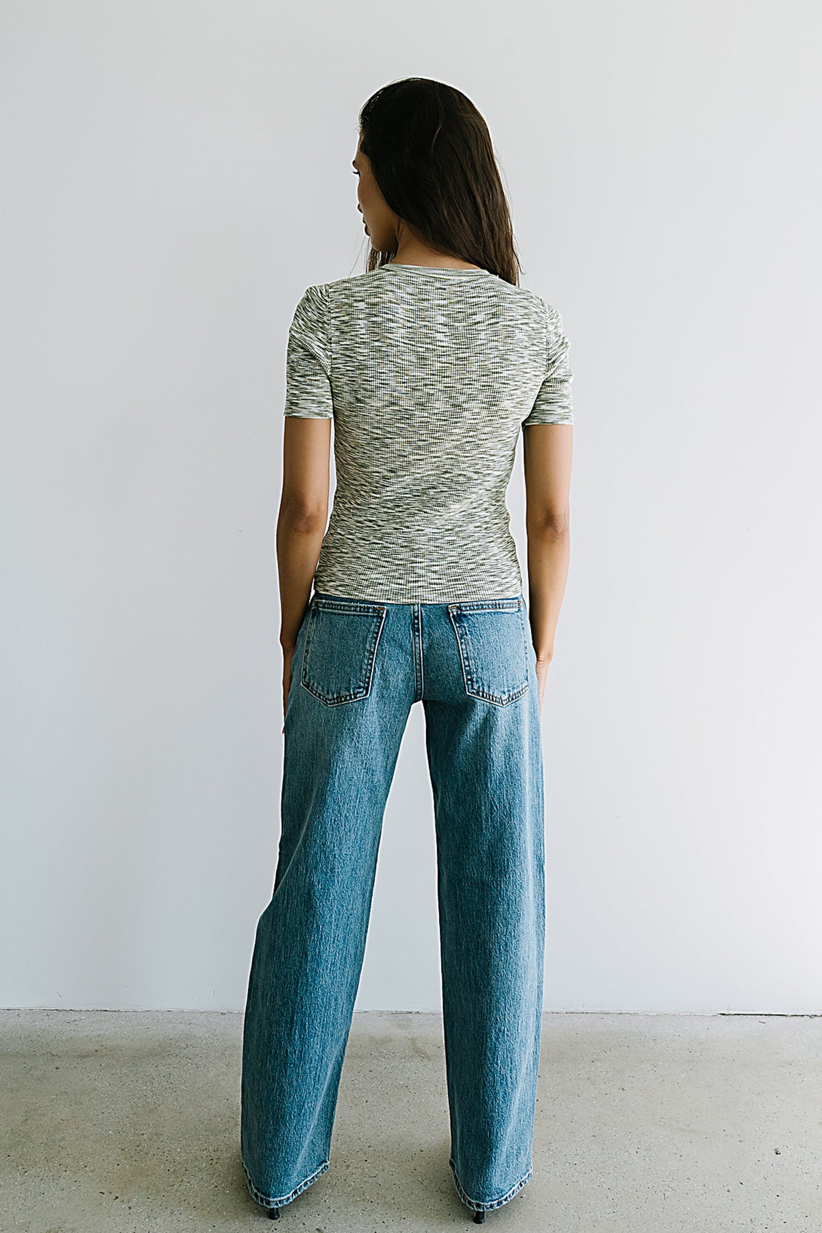 Mannie Heathered Sweater in Olive - FINAL SALE