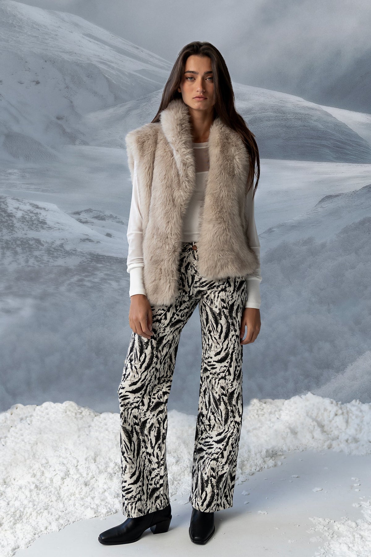 Moss Abstract Wide Leg Jeans - FINAL SALE