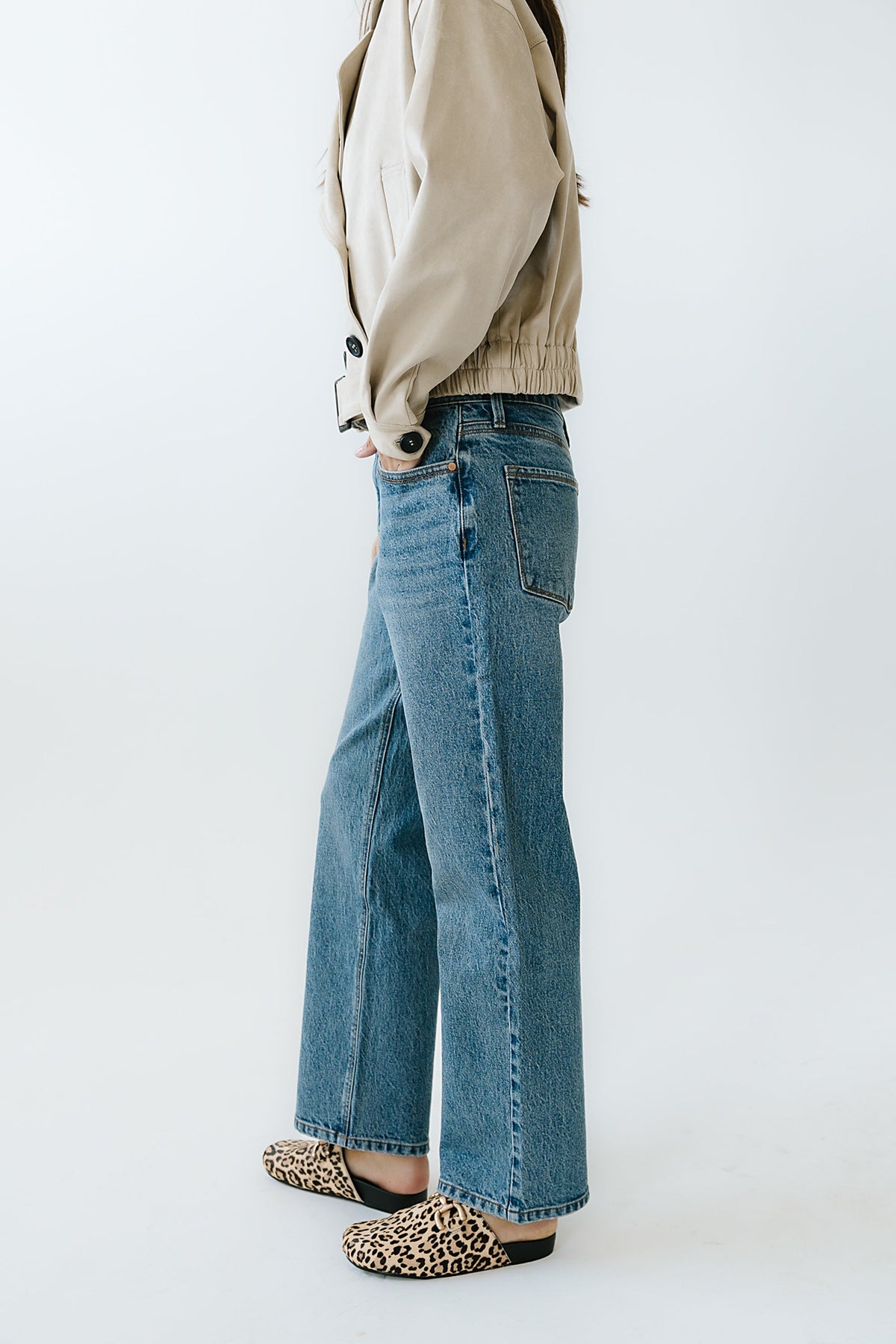 Elise Wide Leg Jeans in Medium Wash - FINAL SALE