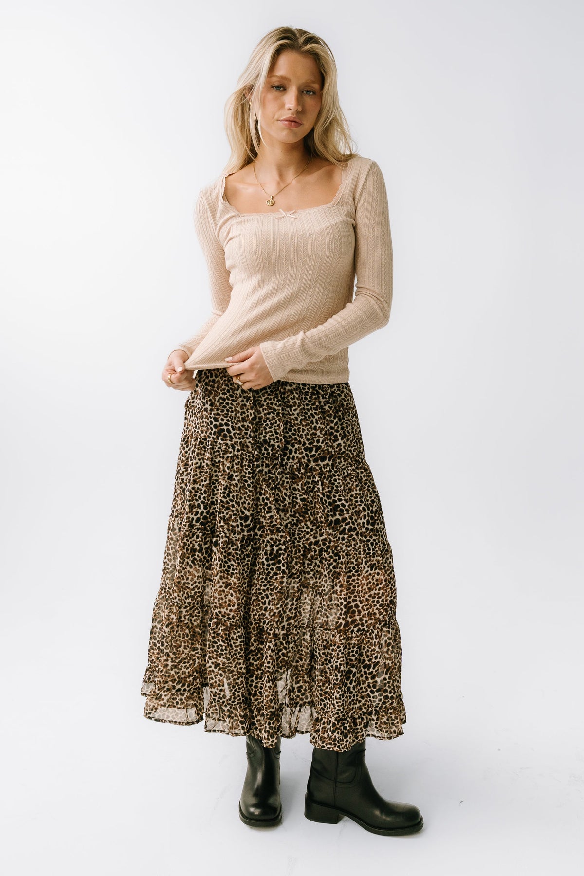 Andrea Knit Top in Taupe - FINAL SALE