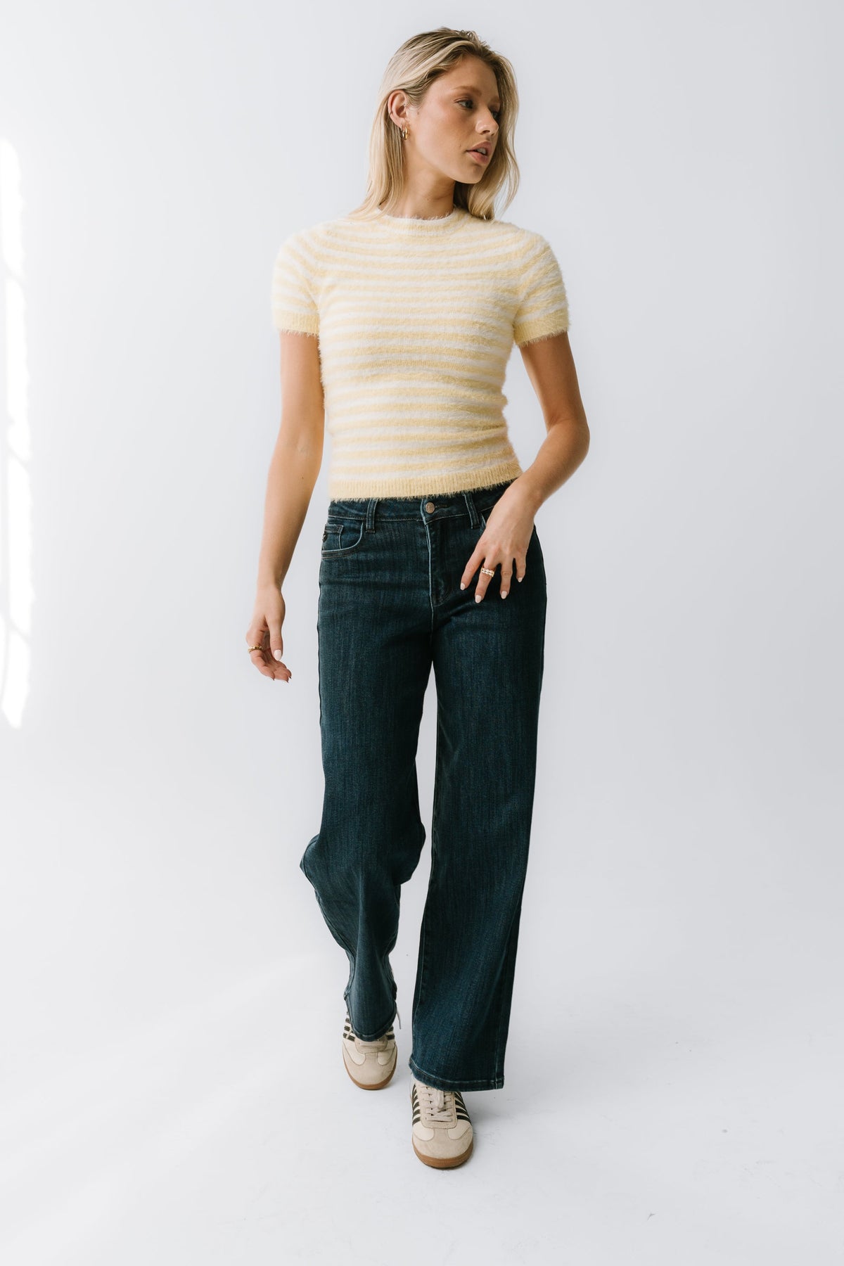 Mazie Fuzzy Sweater in Yellow - FINAL SALE