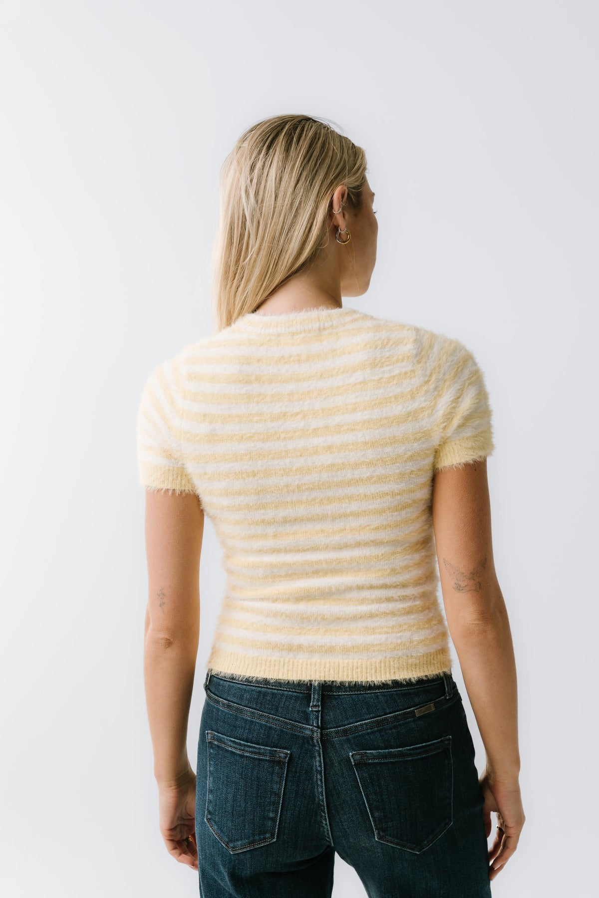 Mazie Fuzzy Sweater in Yellow - FINAL SALE