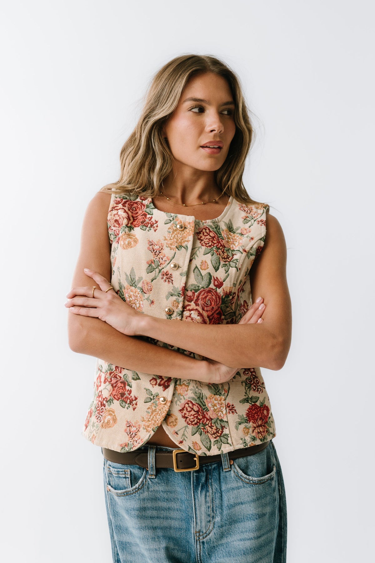 Joanna Floral Vest - FINAL SALE