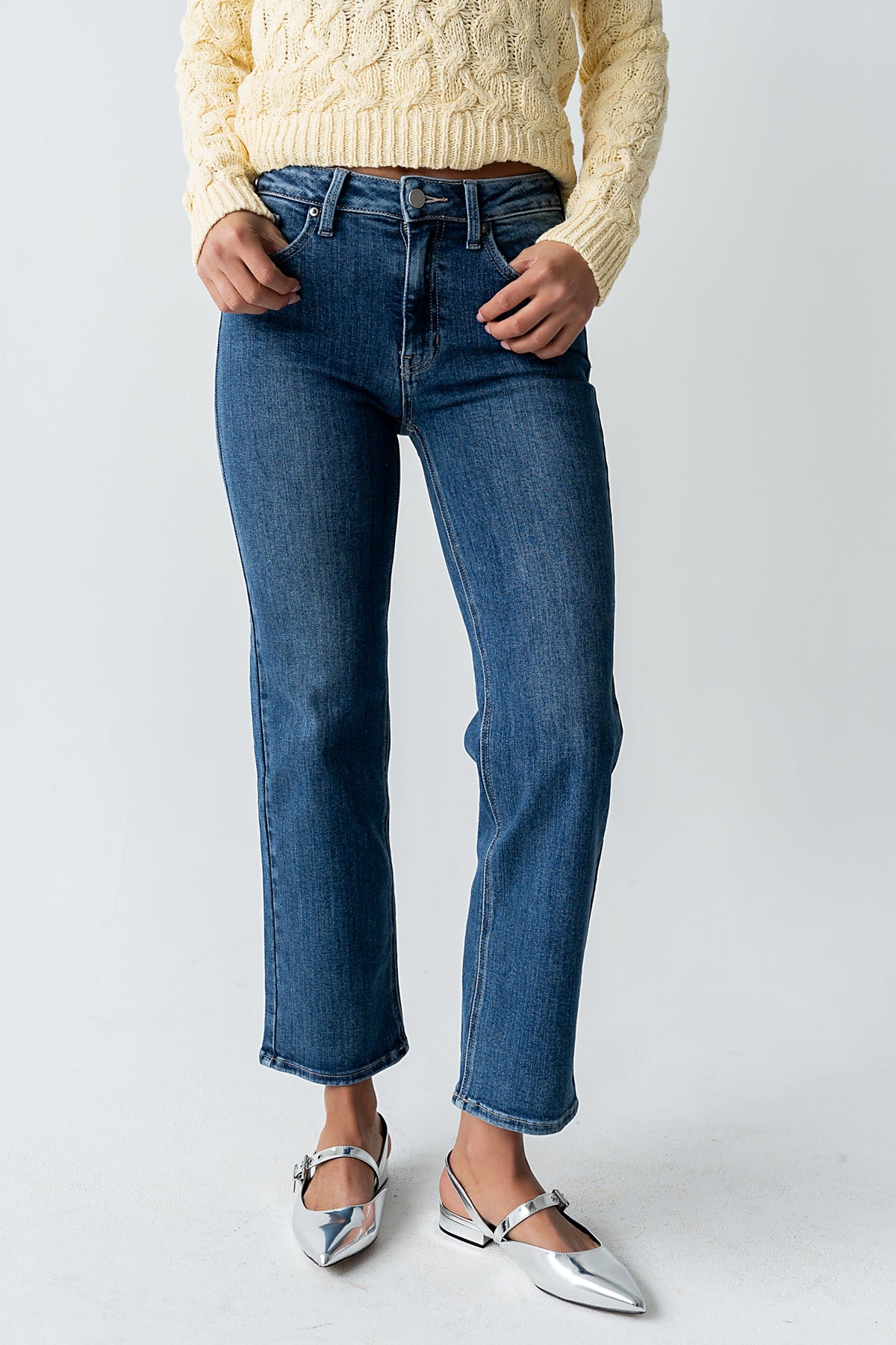 Amanda Straight Leg Jeans in Dark Wash - FINAL SALE