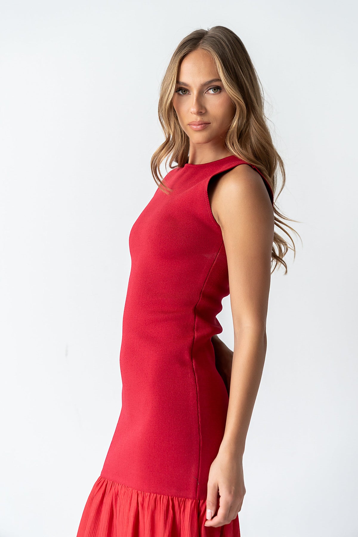 Lindsey Mermaid Maxi Dress in Red - FINAL SALE