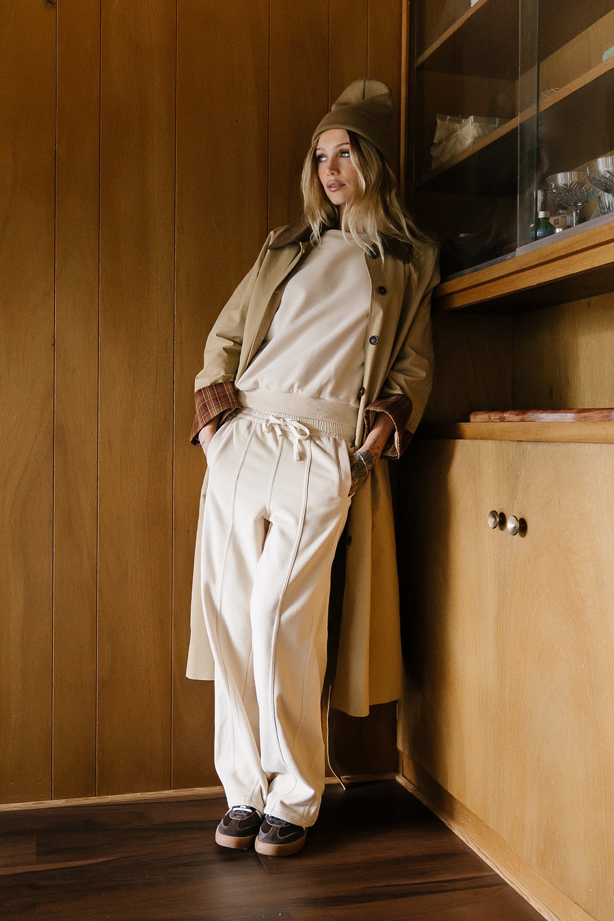 Tulie Contrast Trench Coat - FINAL SALE