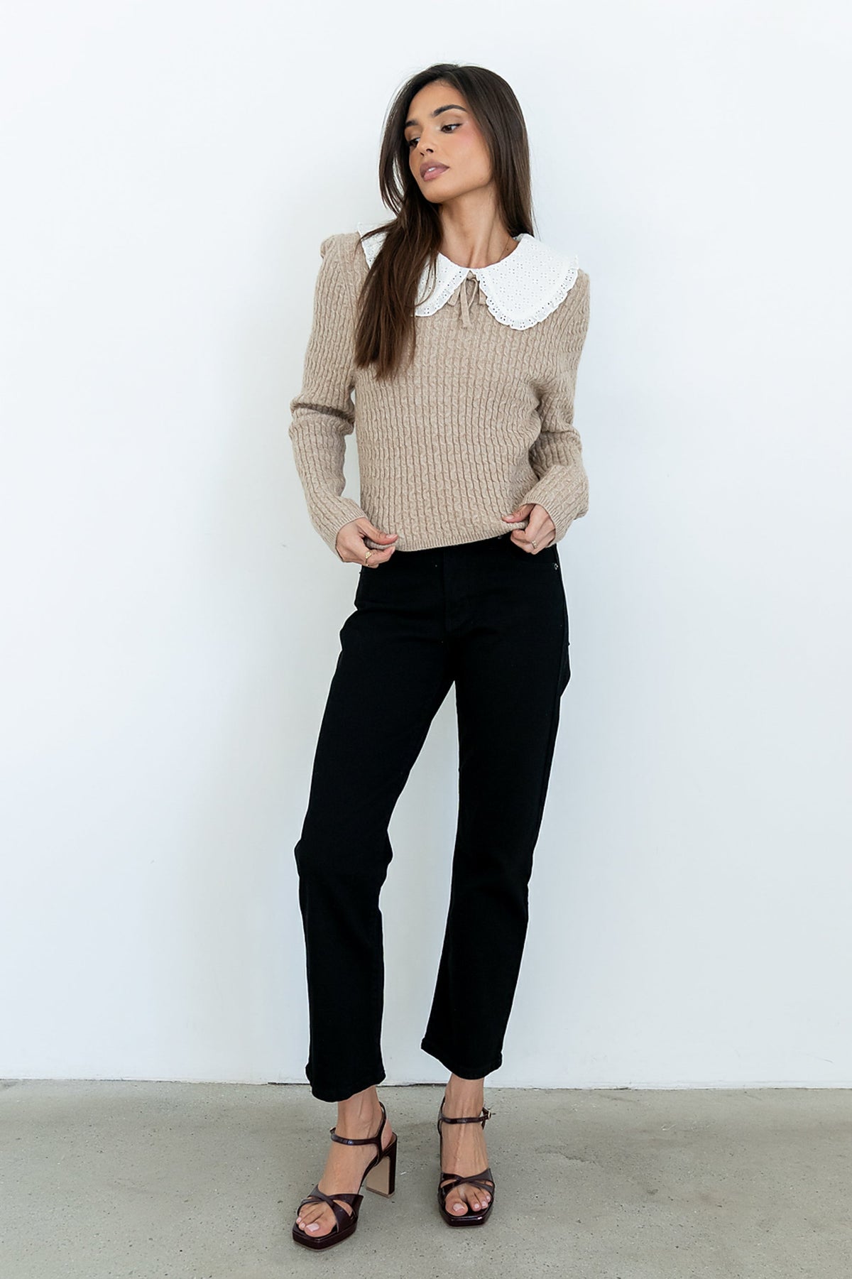 Reya Straight Leg Jeans in Washed Black - FINAL SALE