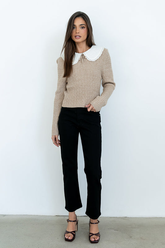 Reya Straight Leg Jeans in Washed Black - FINAL SALE