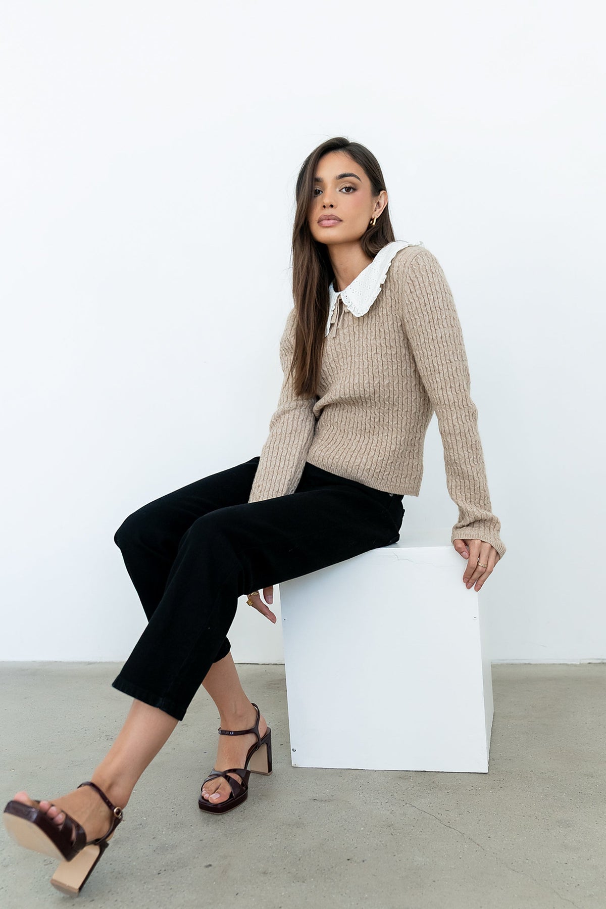 Reya Straight Leg Jeans in Washed Black - FINAL SALE