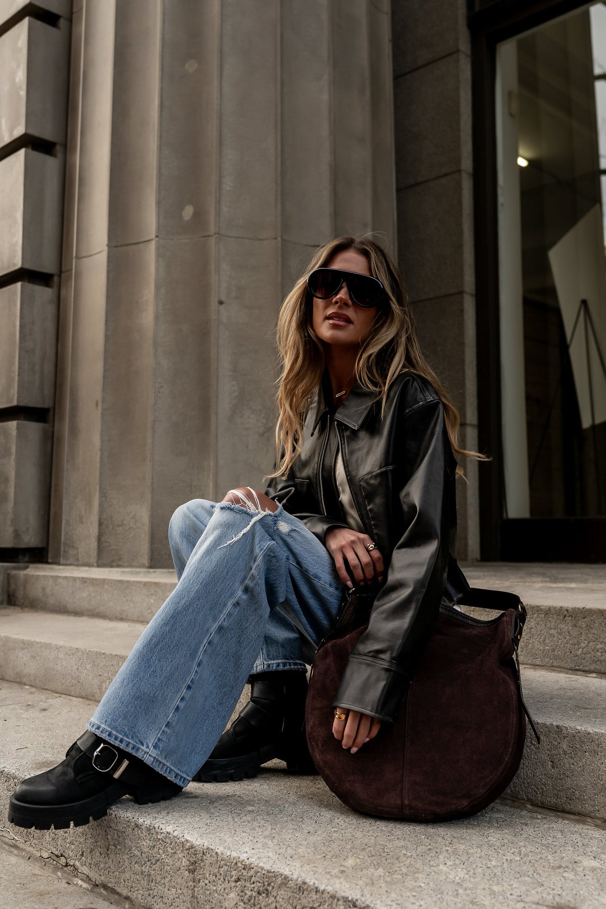 Lyla Crossover Wide Leg Jeans - FINAL SALE