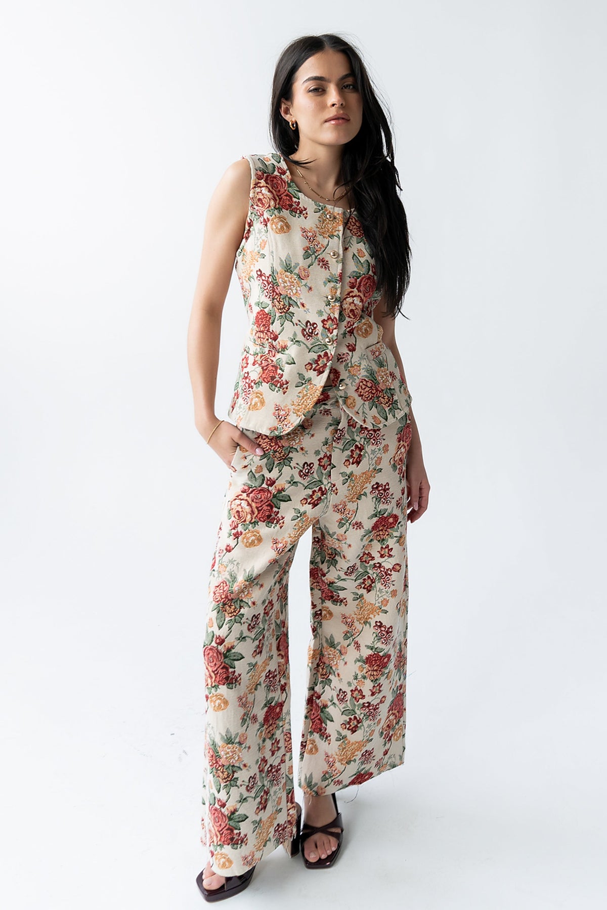 Joanna Floral Vest - FINAL SALE