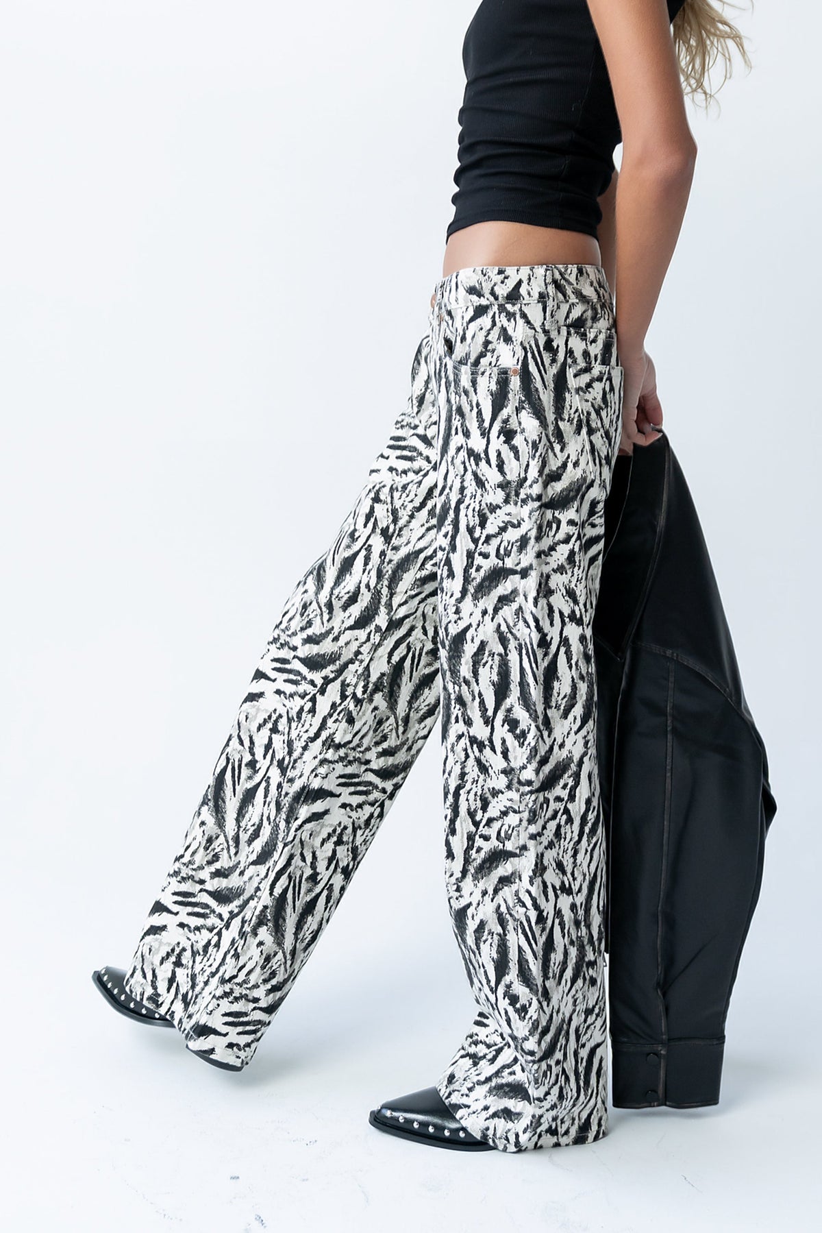 Moss Abstract Wide Leg Jeans - FINAL SALE