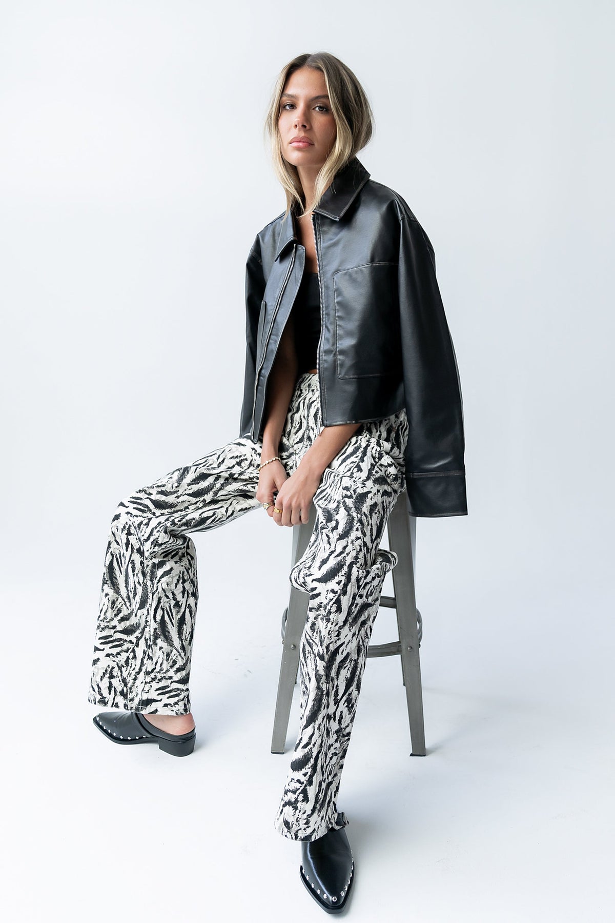 Moss Abstract Wide Leg Jeans - FINAL SALE