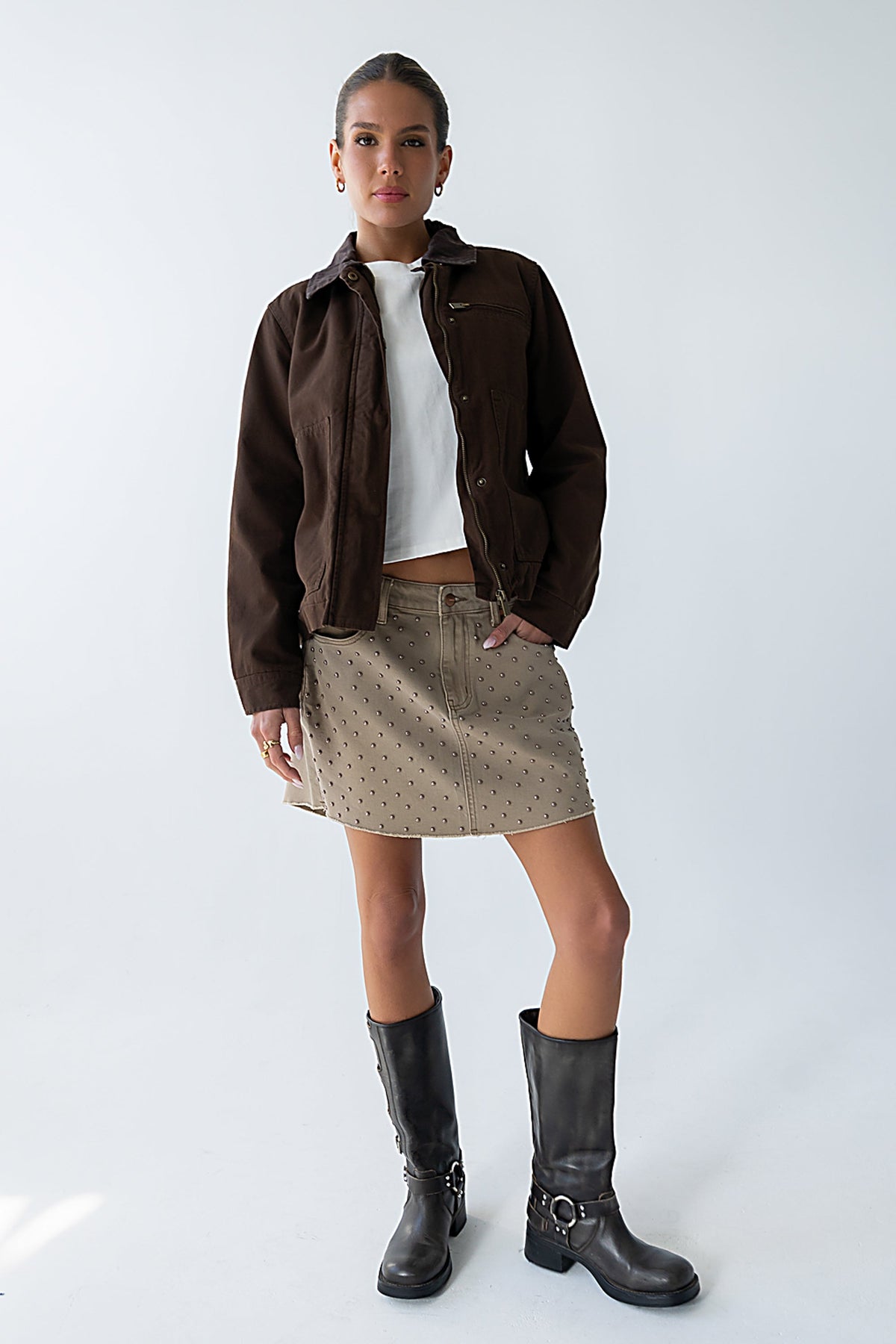 Kiara Studded Mini Skirt - FINAL SALE