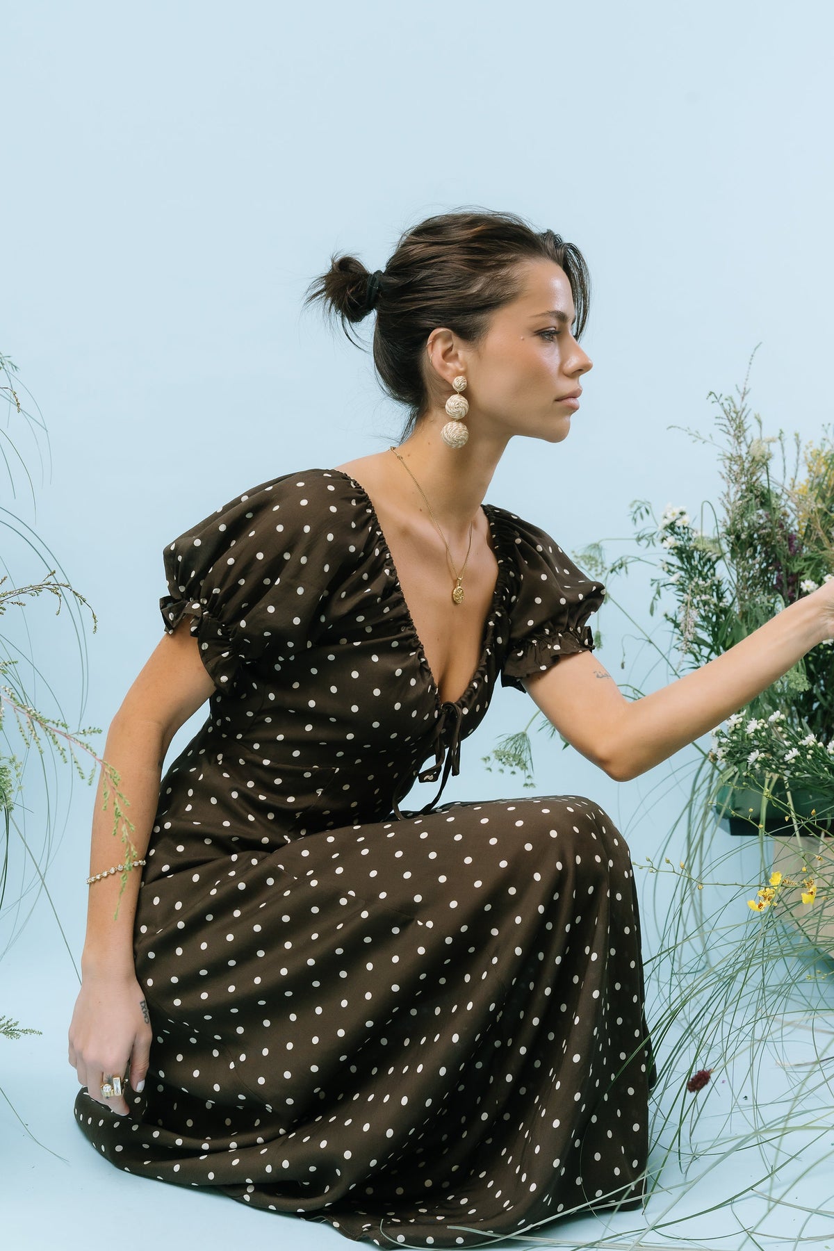 Julianna Polka Dot Maxi Dress - FINAL SALE