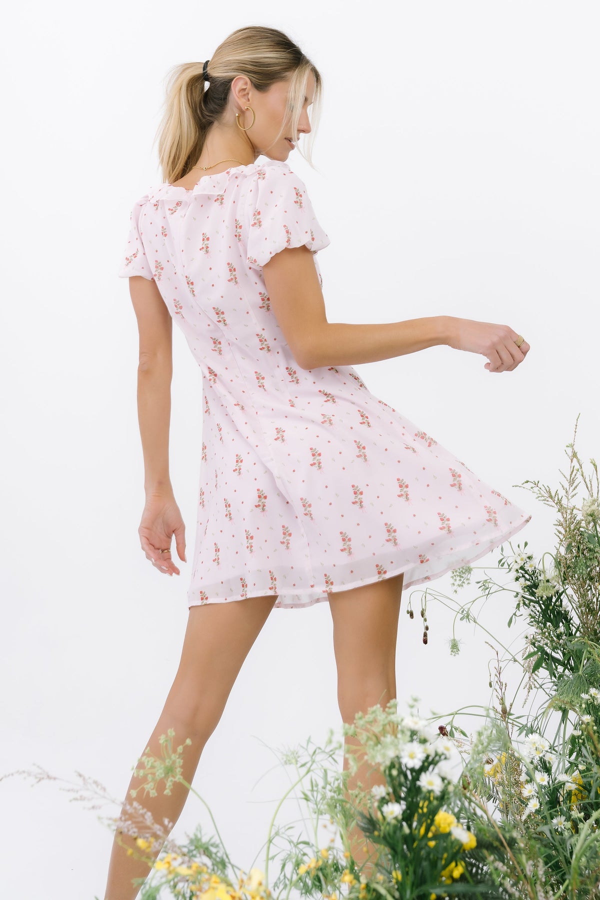Harvey Floral Mini Dress in Pink - FINAL SALE