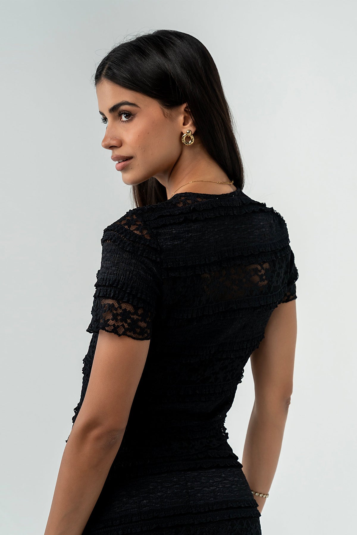 Lexie Lace Blouse in Black