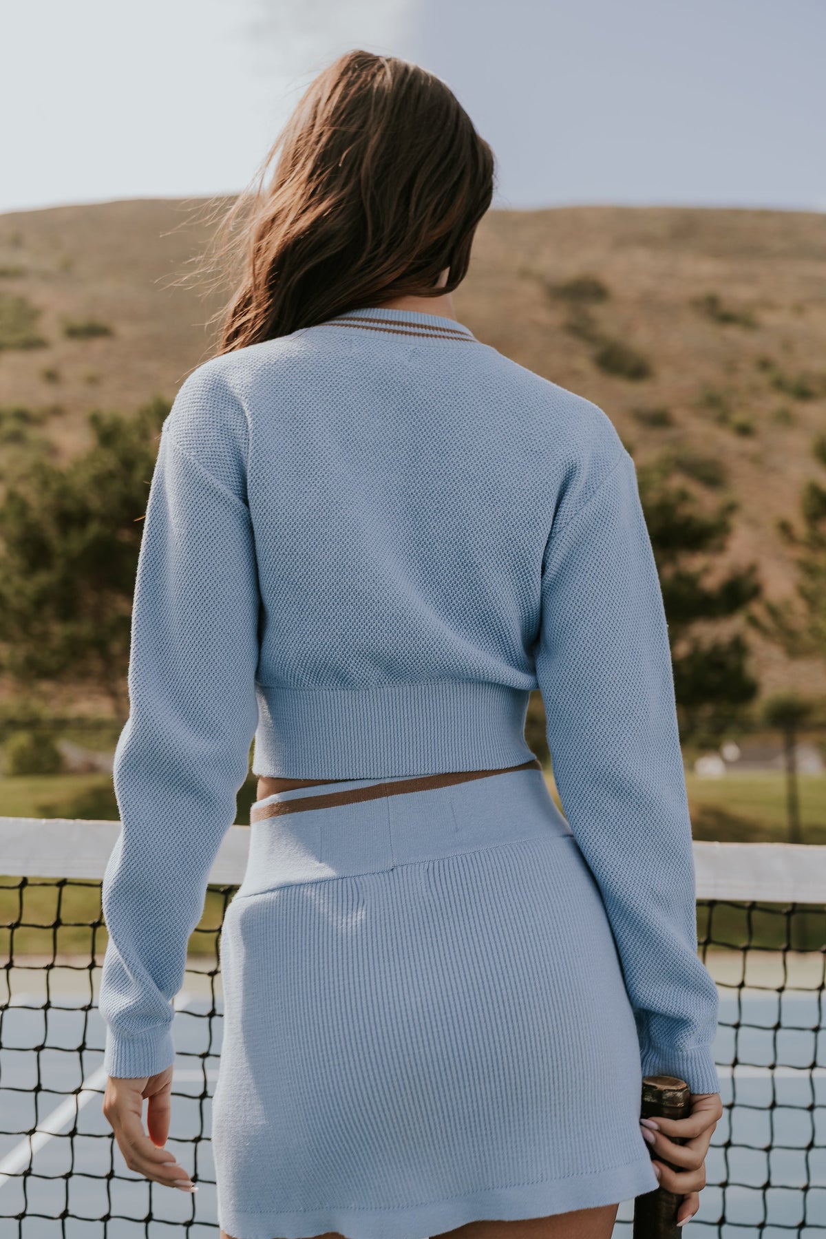 Coco Zip Up Sweater in Blue - FINAL SALE