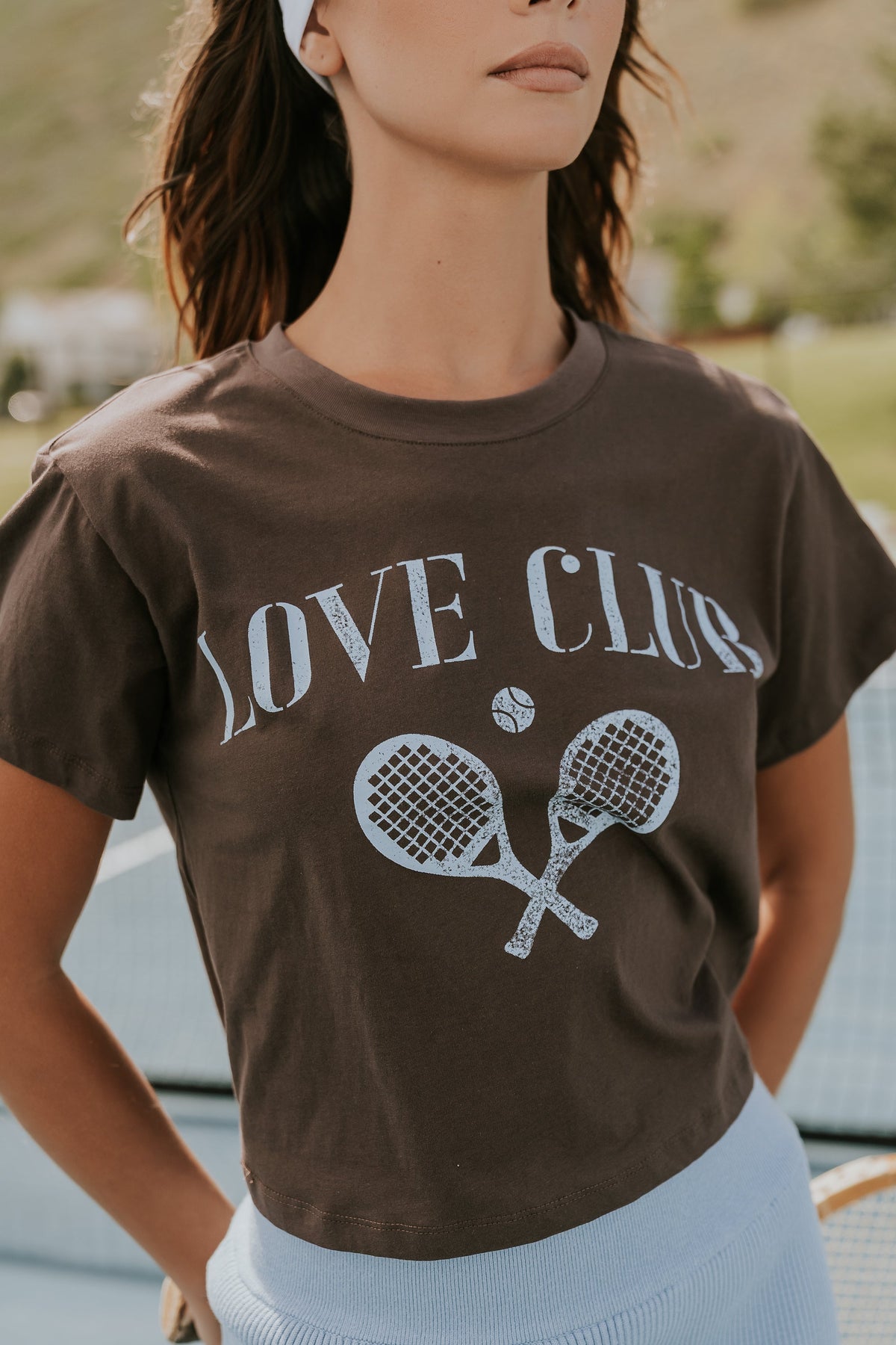 Kaila Graphic Tee in Brown - FINAL SALE