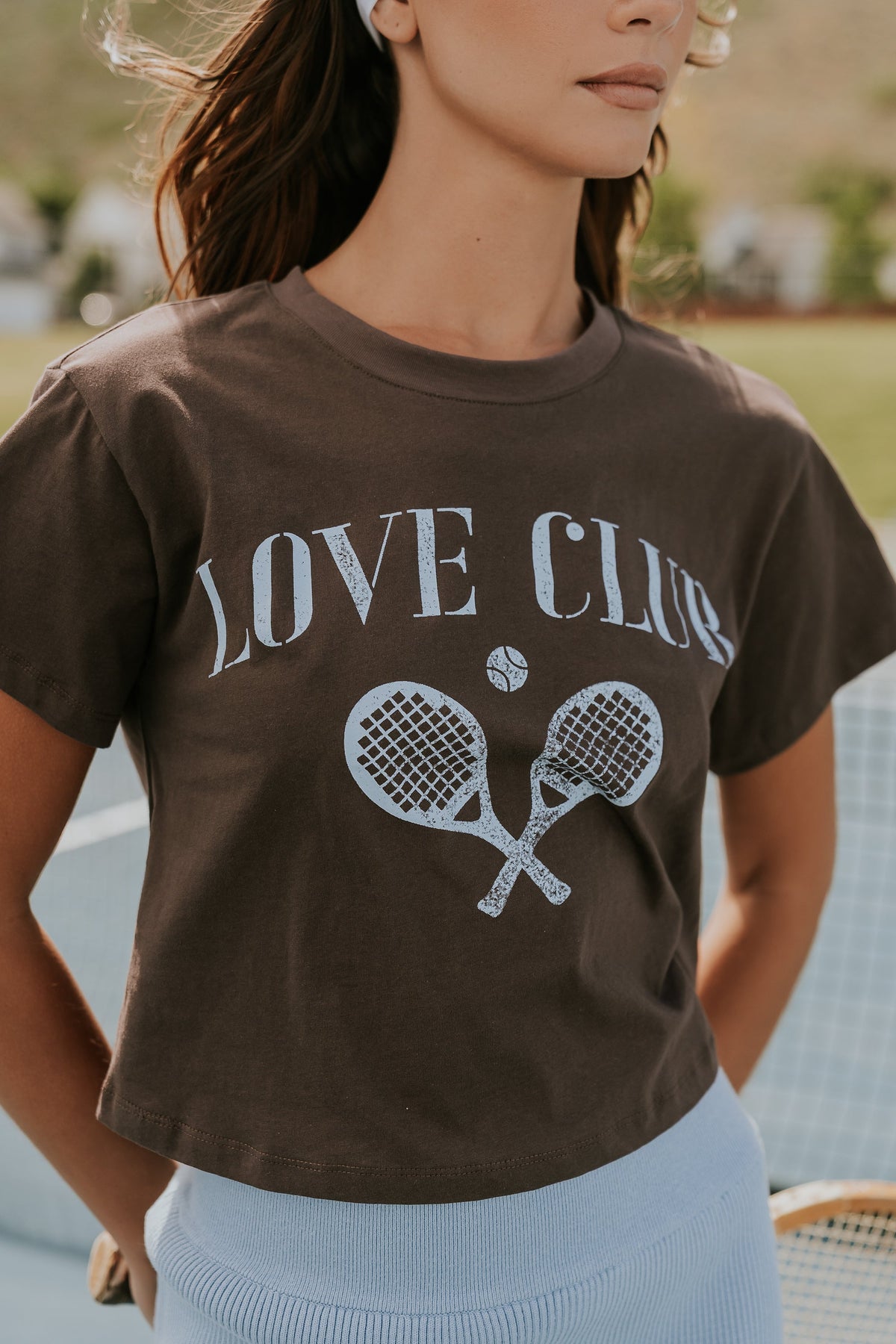 Kaila Graphic Tee in Brown - FINAL SALE