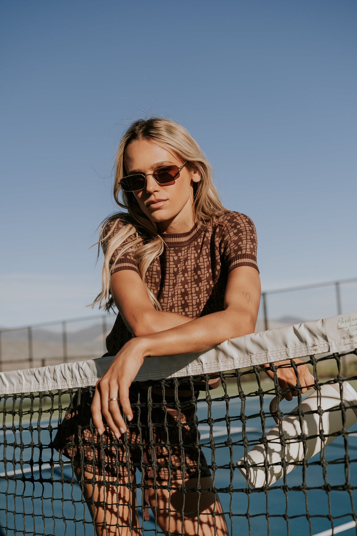 Korrey Abstract Sweater in Brown - FINAL SALE