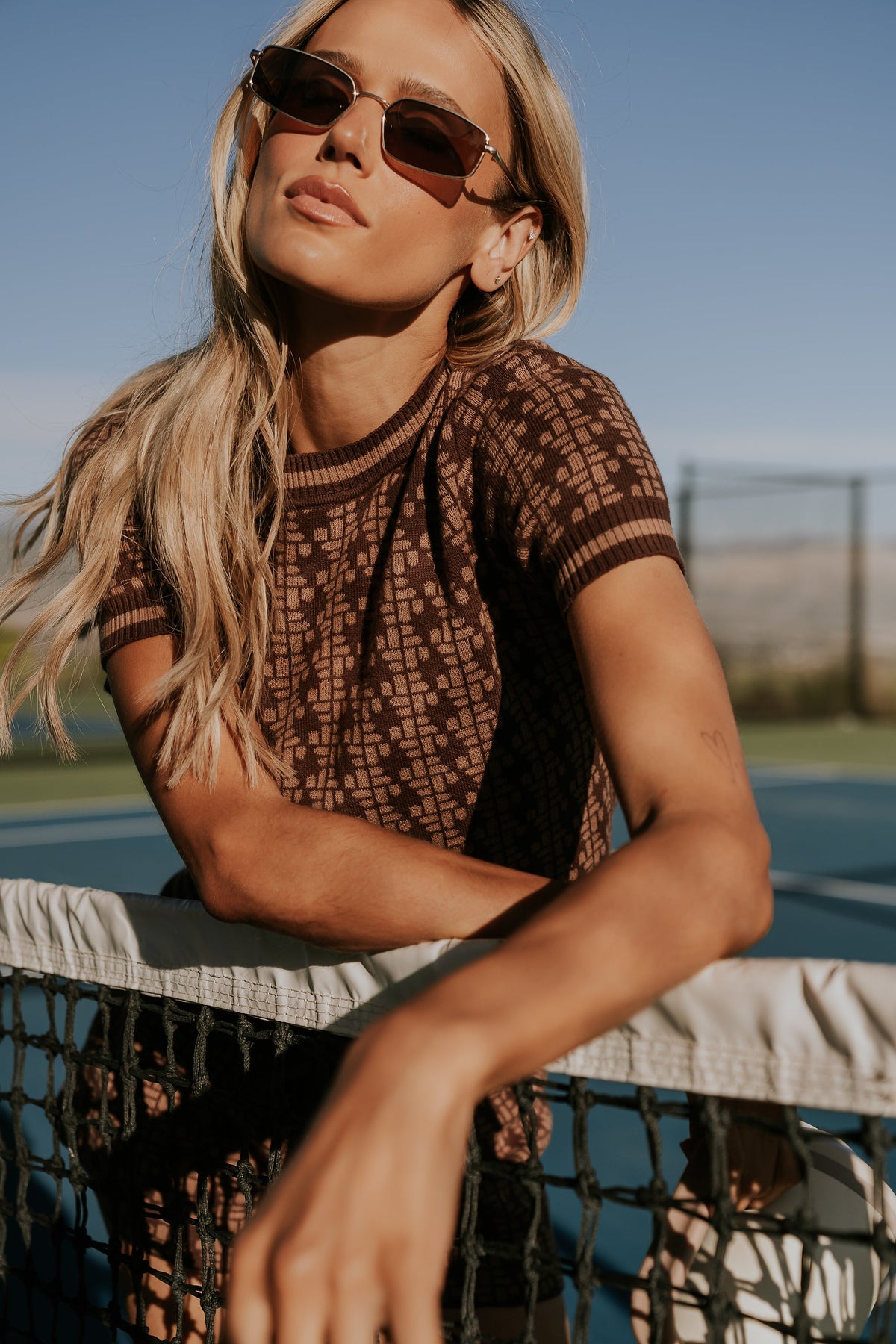 Korrey Abstract Sweater in Brown - FINAL SALE