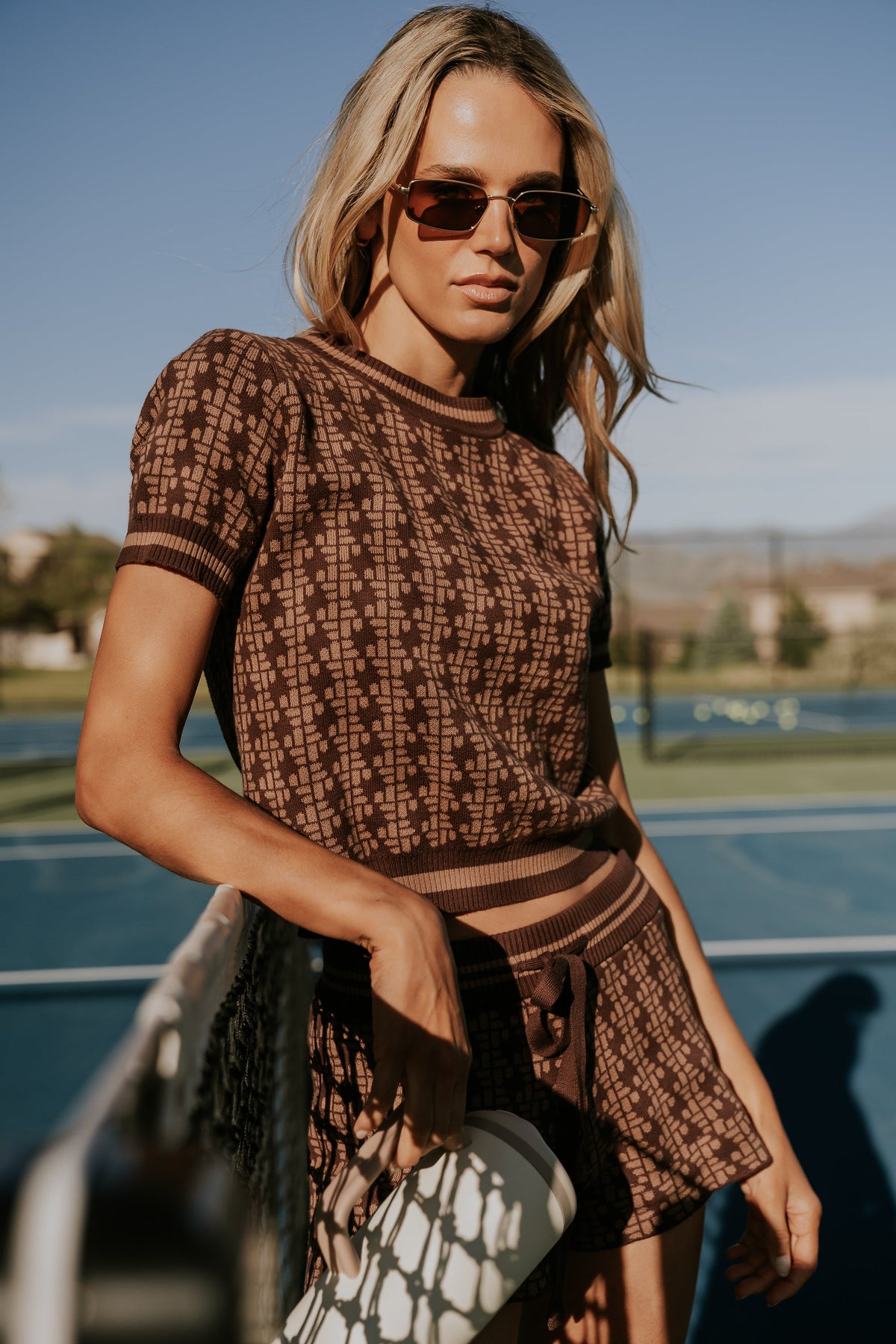 Korrey Abstract Sweater in Brown - FINAL SALE