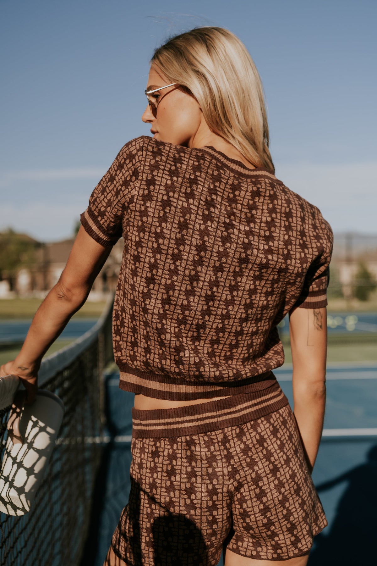 Korrey Abstract Sweater in Brown - FINAL SALE