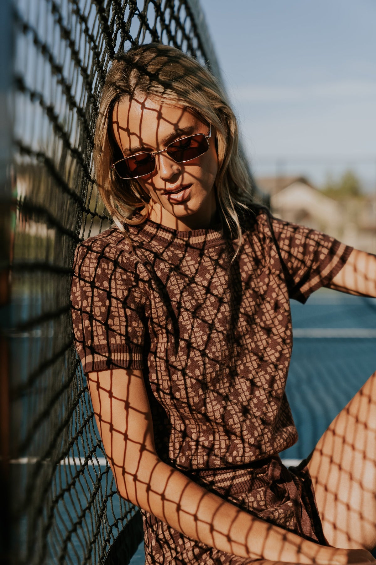 Korrey Abstract Sweater in Brown - FINAL SALE