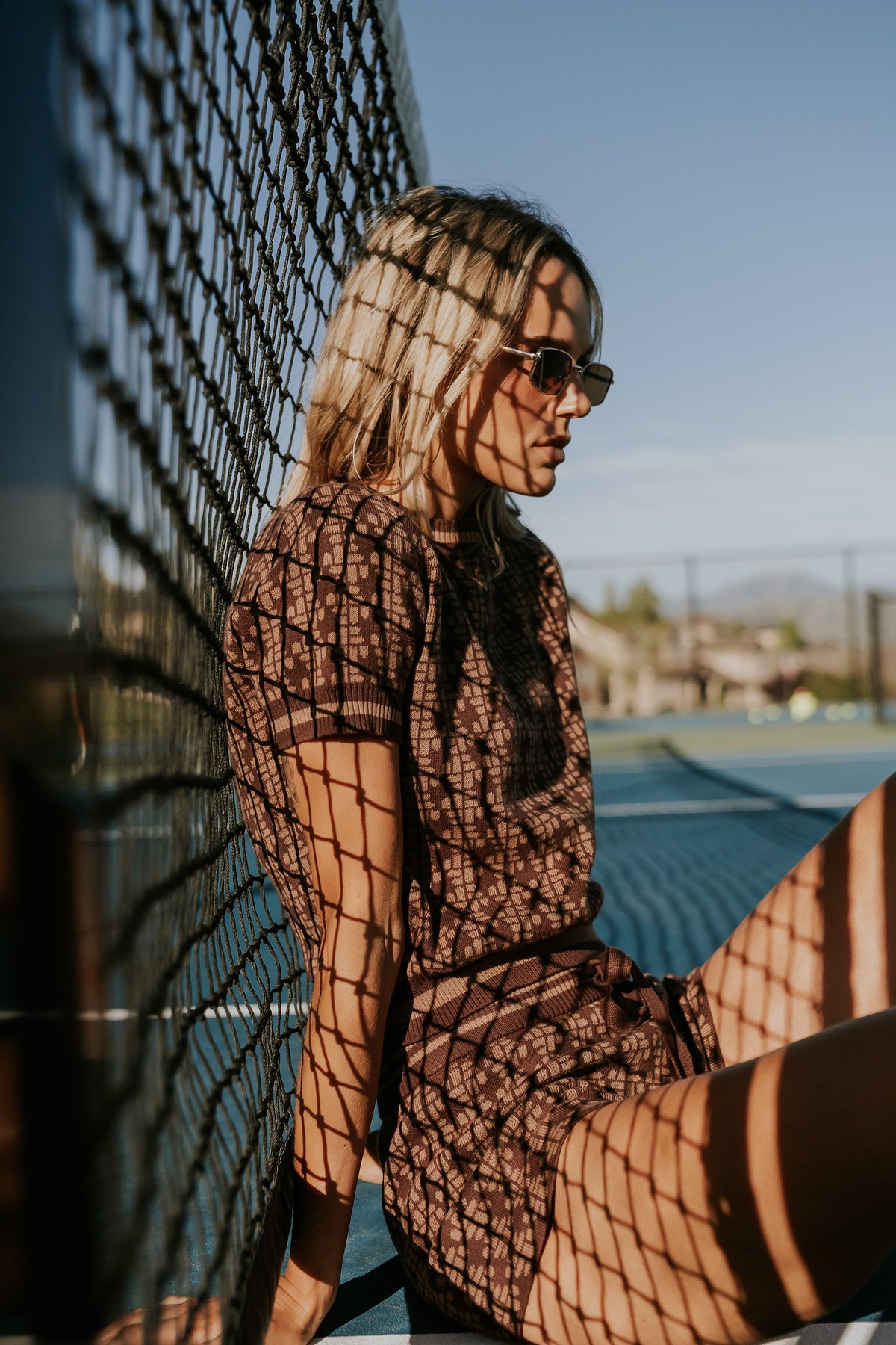 Korrey Abstract Sweater in Brown - FINAL SALE
