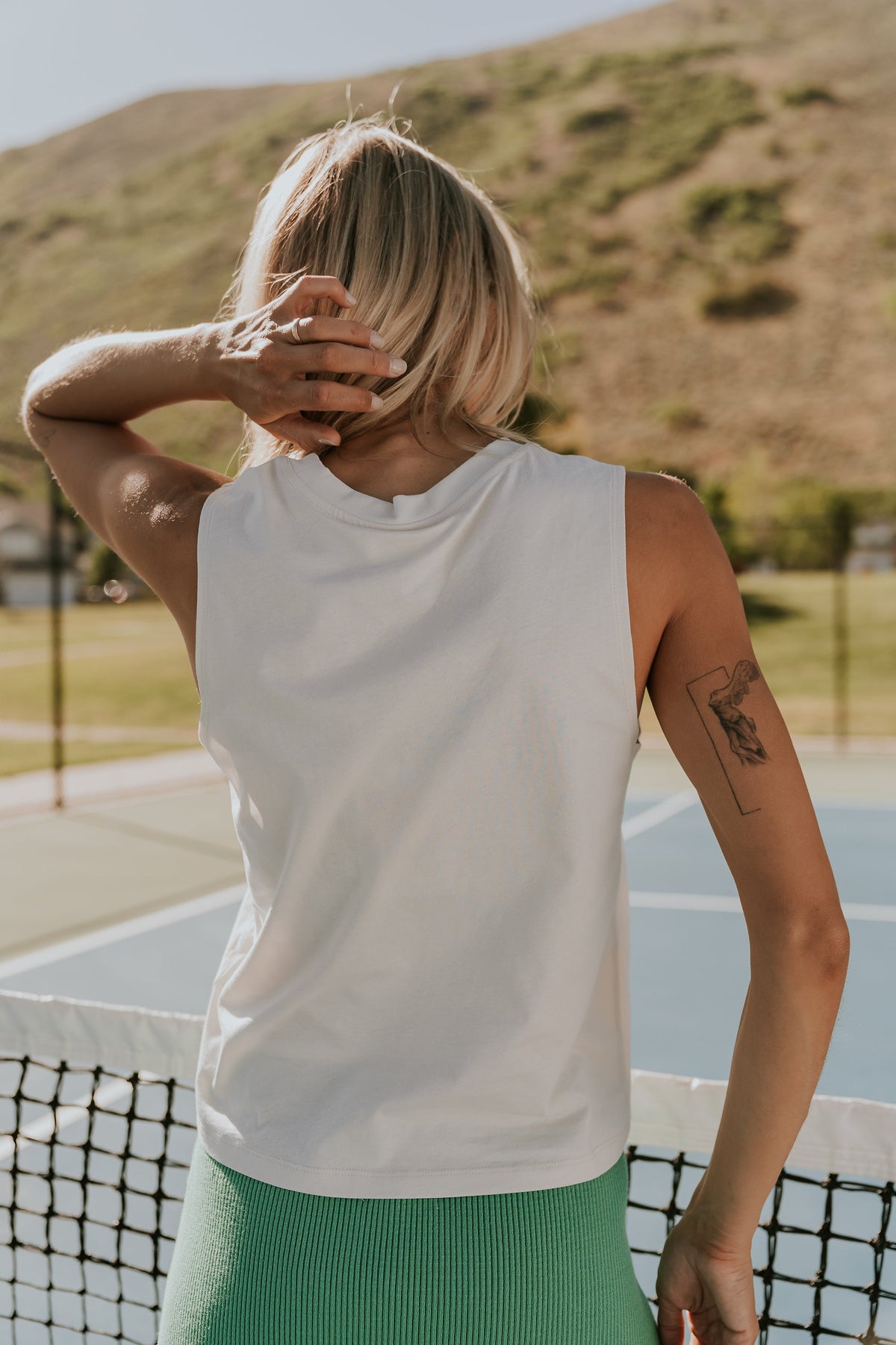 Coco Graphic Muscle Tee in White - FINAL SALE