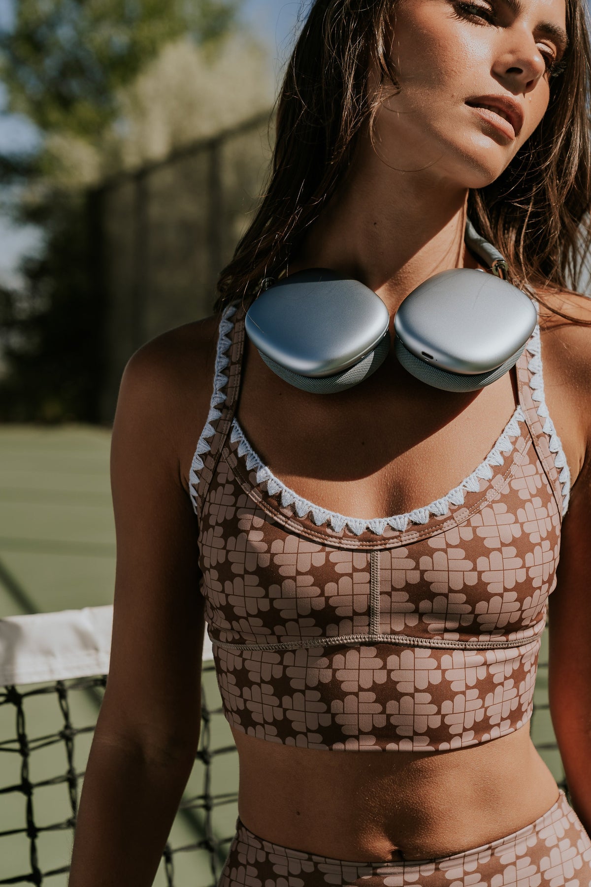Sloan Stitched Bra Top in Brown - FINAL SALE