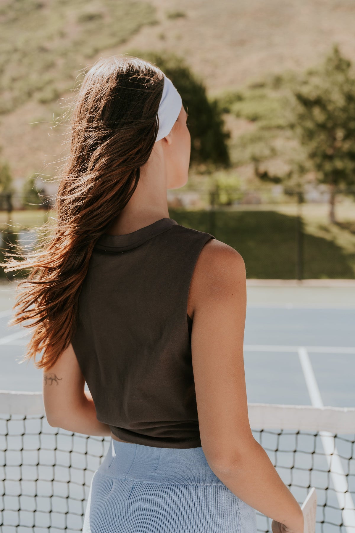 Coco Graphic Muscle Tee in Brown - FINAL SALE
