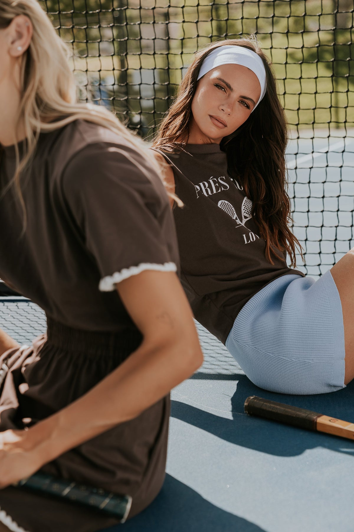 Coco Graphic Muscle Tee in Brown - FINAL SALE