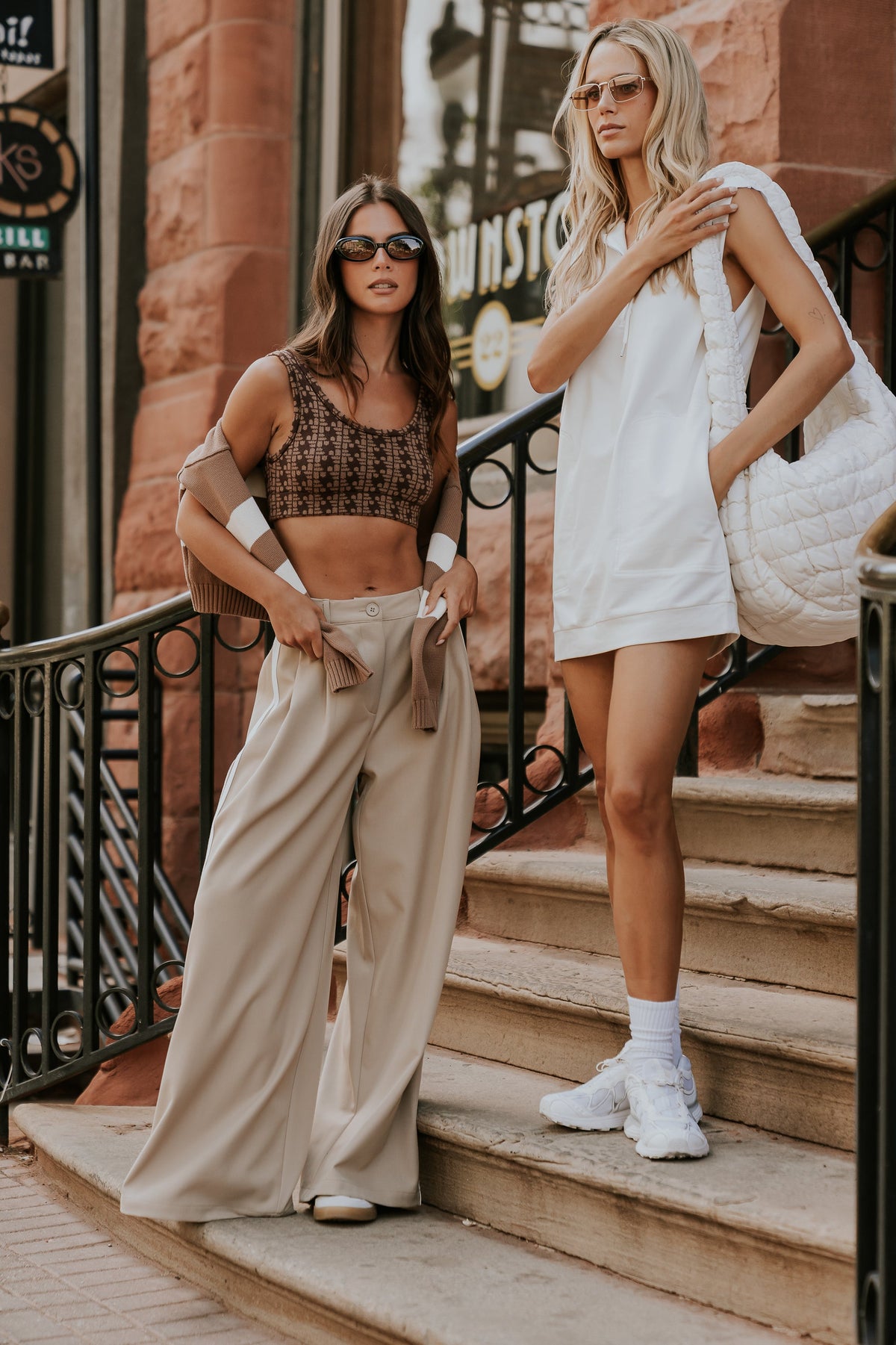 Julian Cropped Tank in Brown - FINAL SALE