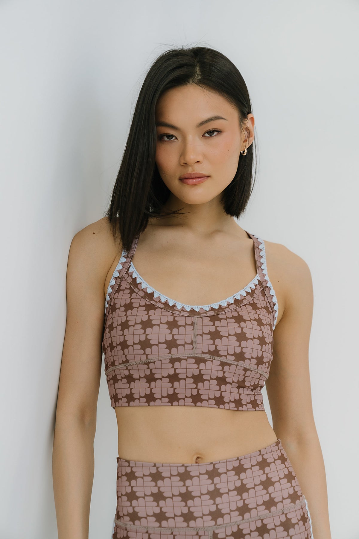 Sloan Stitched Bra Top in Brown - FINAL SALE