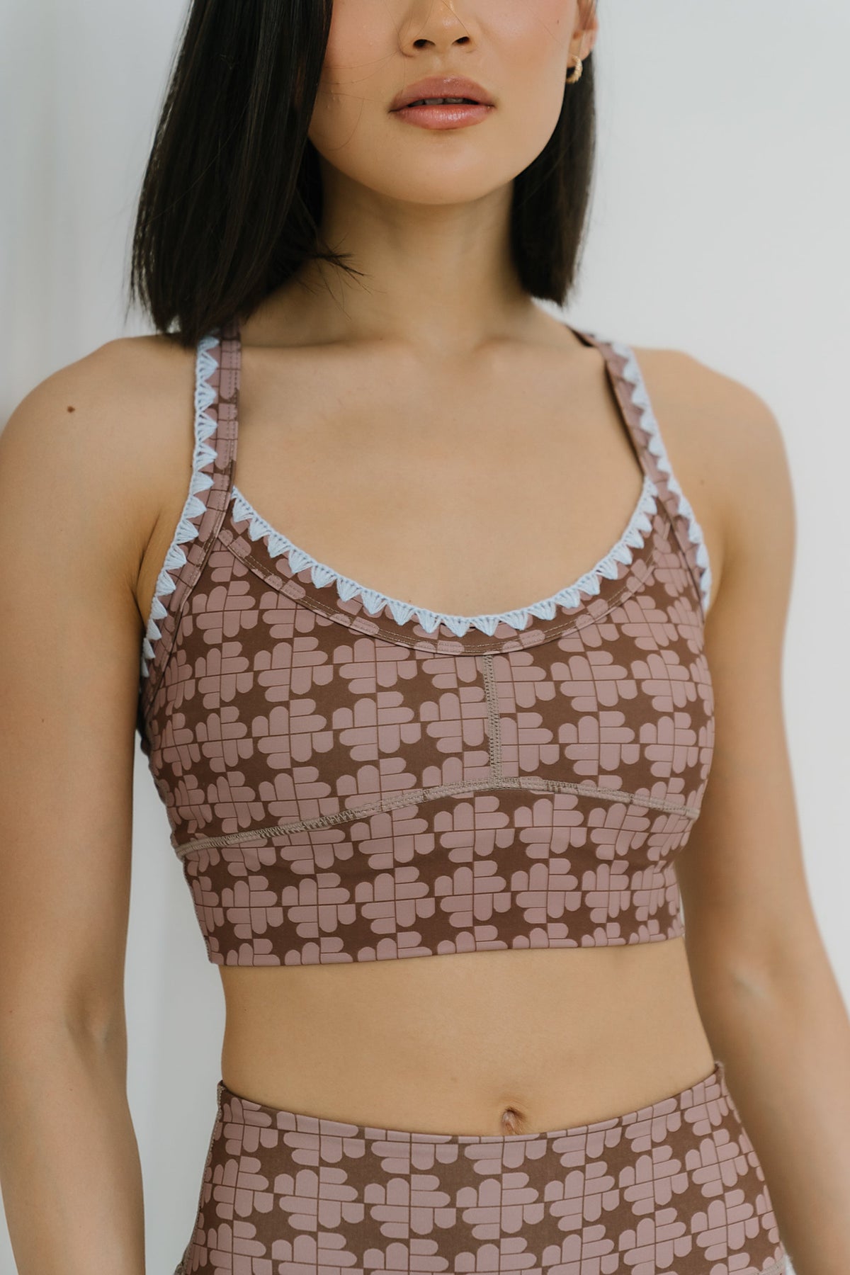 Sloan Stitched Bra Top in Brown - FINAL SALE